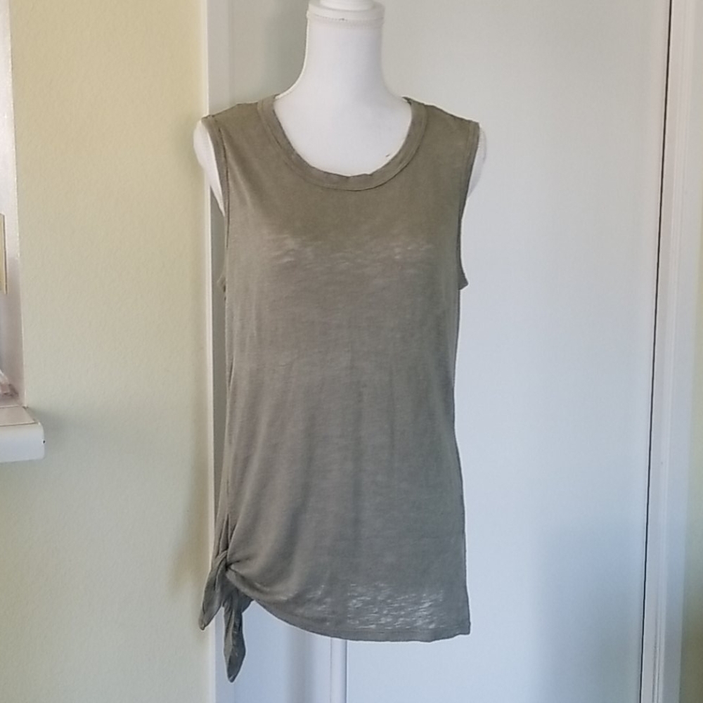 The Soft Olive  Green Tank Top